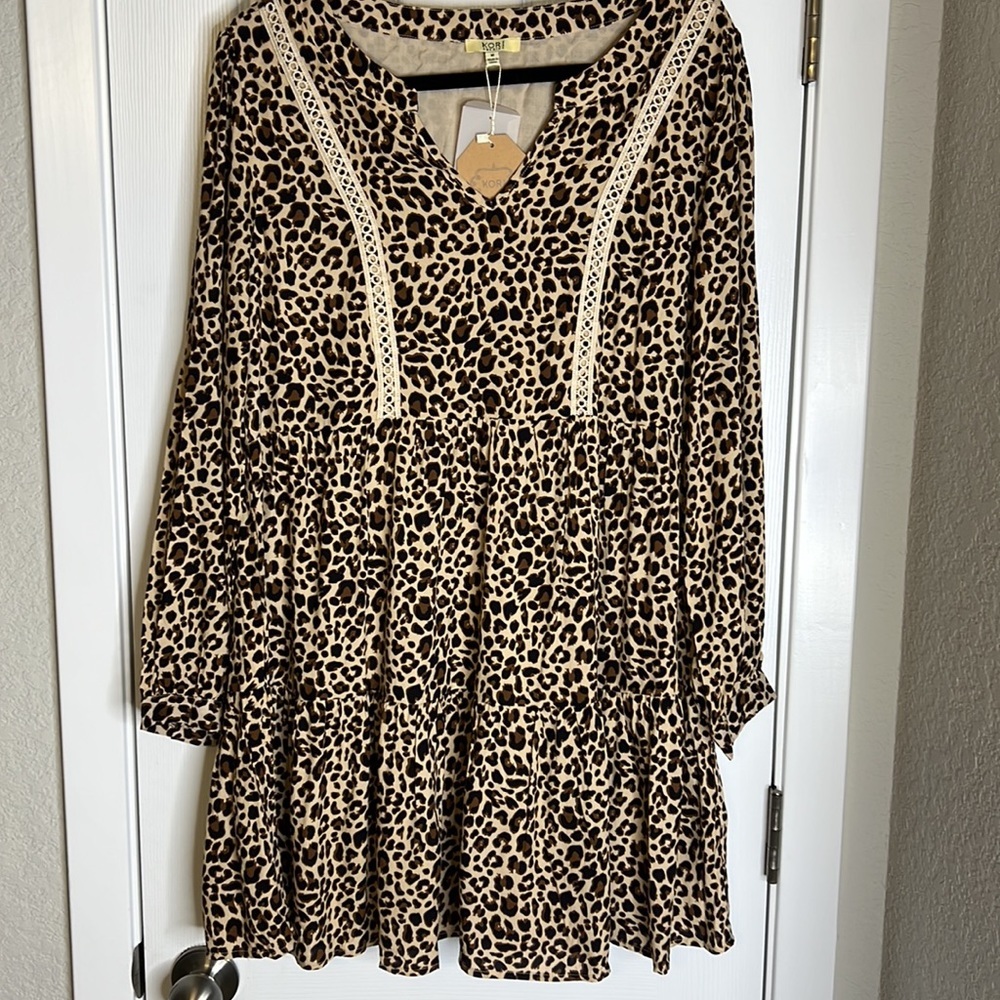 Kori Leopard Print Midi Dress
